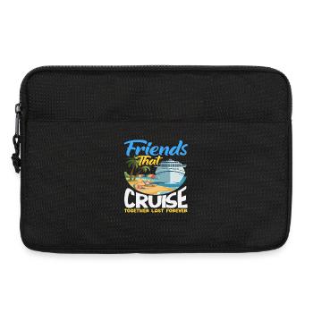 Des amis croisent ensemble en voyage de vacances - Sacoche pour ordinateur portable 13 pouces - noir - Devant
