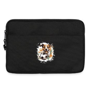 Dogue Allemand Chien Football Sports - Sacoche pour ordinateur portable 13 pouces - noir - Devant