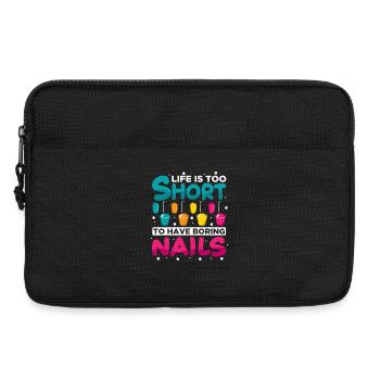 Nageldesigner Nageldesignerin Kosmetik Nagelstudio - Laptoptasche 13" - Schwarz - Vorne