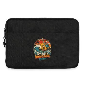Wingfoil Wellenfahrer Sunset - Laptoptasche 13" - Schwarz - Vorne