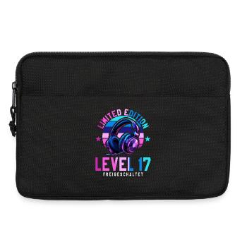 17. Geburtstag Junge Mädchen Gamer Level 17 Jahre - Laptoptasche 13" - Schwarz - Vorne