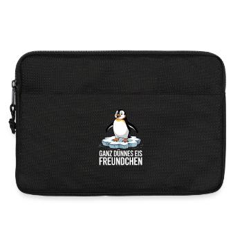  Ganz Dünnes Eis Freundchen Lustiger Pinguin - Laptoptasche 13" - Schwarz - Vorne