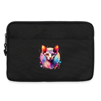 Motif du chat Sphynx - Sacoche pour ordinateur portable 13 pouces - noir - Devant