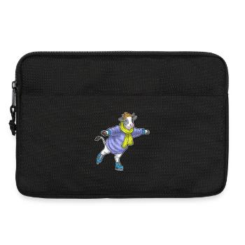 Kuh Eislaufen Schlittschuhe Wintersport - Laptop bag 13" - black - Front