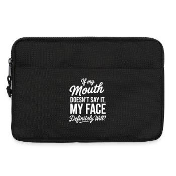 Quand la bouche est silencieuse, mon visage parle - Sacoche pour ordinateur portable 13 pouces - noir - Devant