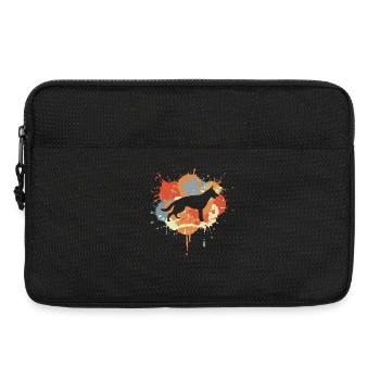 Deutscher Schäferhund Graffiti - Laptoptasche 13" - Schwarz - Vorne