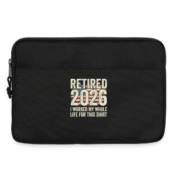 Rente 2026 – dafür habe ich mein ganzes Leben gear - Laptoptasche 13" - Schwarz - Vorne