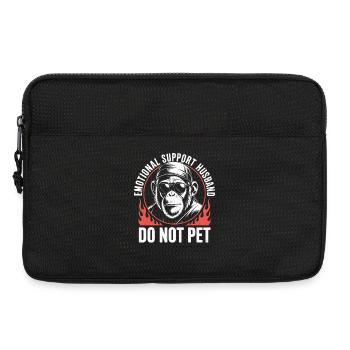 Do Not Pet Emotional Support Husband - Laptop bag 13" - black - Front