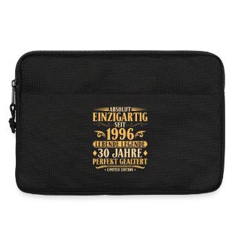 Einzigartig seit 1996 Baujahr 30. Geburtstag - Laptoptasche 13" - Schwarz - Vorne