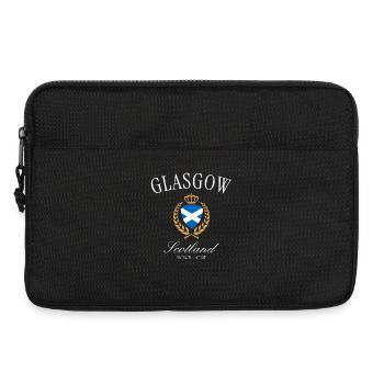 Glasgow Schottland Wappen Krone – Reise Souvenir - Laptoptasche 13" - Schwarz - Vorne