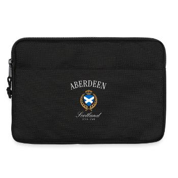 Aberdeen Schottland Wappen Krone – Reise Souvenir - Laptoptasche 13" - Schwarz - Vorne