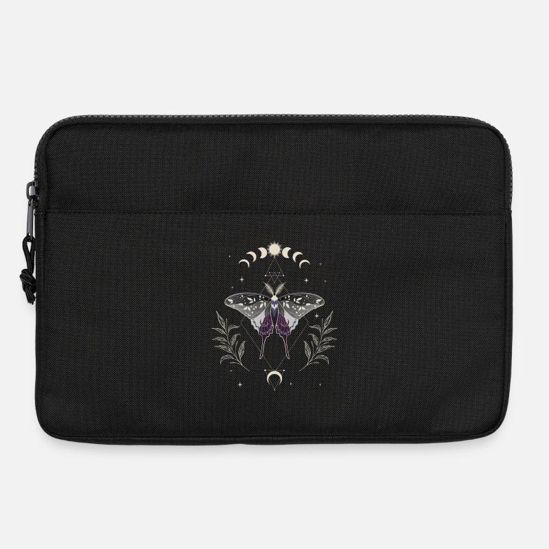 Asexuelle Luna Moth LGBT Pride-Flagge - Laptoptasche 13" - Schwarz