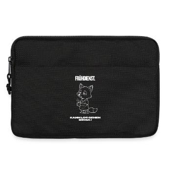 Frühdienst Fuchs T-Shirt – Kann losgehen Bin da - Laptoptasche 13" - Schwarz - Vorne