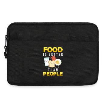 Food Is Better Than People Funny - Laptop bag 13" - black - Front