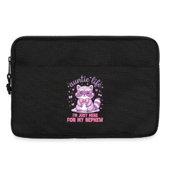 Tante, ich bin nur wegen meines Neffen hier. - Laptoptasche 13" - Schwarz - Vorne