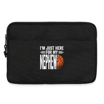 Ich bin nur wegen Basketball meines Neffen hier. - Laptoptasche 13" - Schwarz - Vorne