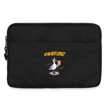 Ich hab nicht gefragt Möwe Pommes Spruch - Laptoptasche 13" - Schwarz - Vorne