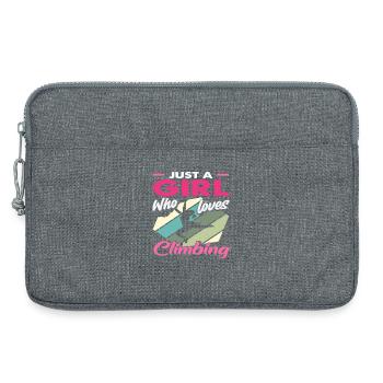 Juste une fille qui aime grimper - Sacoche pour ordinateur portable 13 pouces - gris chiné - Devant