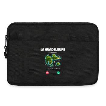 La Guadeloupe M’appelle Faut Que J’y Aille Humour - Sacoche pour ordinateur portable 13 pouces - noir - Devant