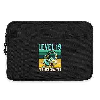 19. Geburtstag Junge Mädchen Gamer Level 19 - Laptoptasche 13" - Schwarz - Vorne