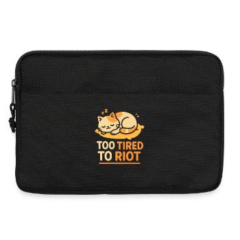 Too tired to revolt | Sleeping Cat Humor - Laptop bag 13" - black - Front