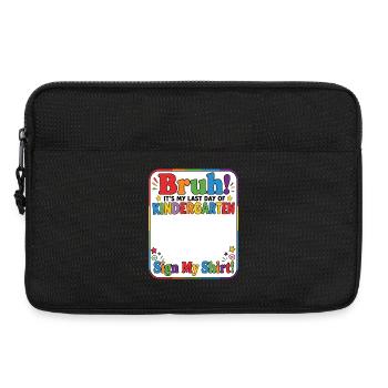 Dernier jour de maternelle Signe mon t-shirt - Sacoche pour ordinateur portable 13 pouces - noir - Devant