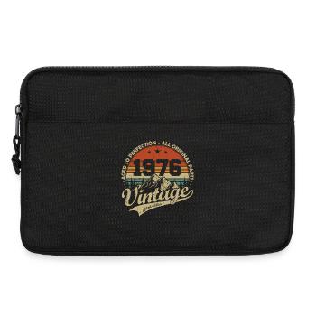 Cadeau d’anniversaire rétro vintage original 1976 - Sacoche pour ordinateur portable 13 pouces - noir - Devant
