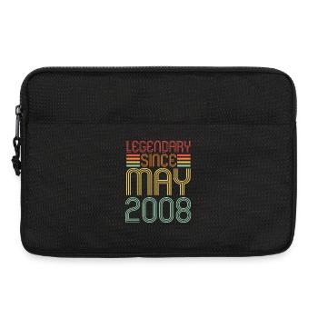 Legendary since May 2008, birthday - Laptop bag 13" - black - Front