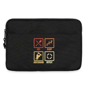 Essen Schlafen Skateboarden Wiederholen - Laptoptasche 13" - Schwarz - Vorne