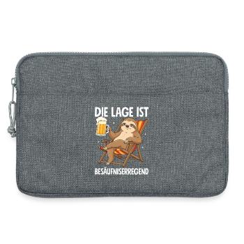 Die Lage Ist Besäufniserregend - Laptoptasche 13" - Grau meliert - Vorne