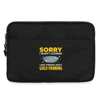 Goldwäsche – lustiges Zitat eines traditionellen Bergbauarbeiters - Laptoptasche 13" - Schwarz - Vorne