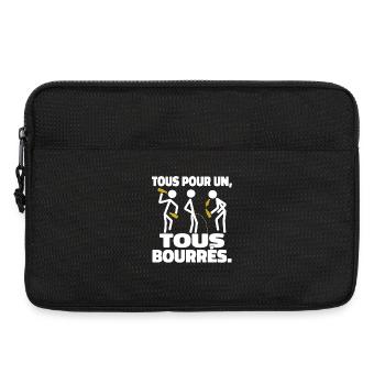 Tous Pour Un Tous Bourrés Humour Apéro - Sacoche pour ordinateur portable 13 pouces - noir - Devant