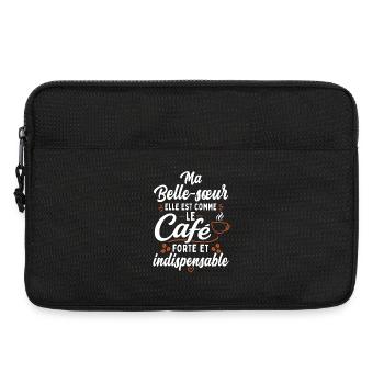 Ma Belle Sœur Comme Le Café Humour Famille - Sacoche pour ordinateur portable 13 pouces - noir - Devant