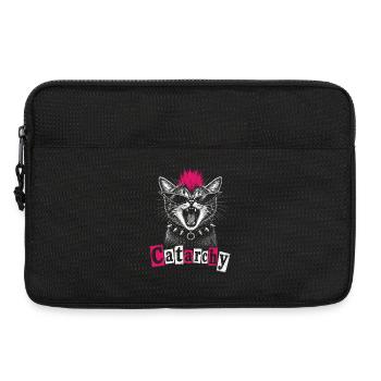 Catarchy Punk Drôle de Femmes Chat - Sacoche pour ordinateur portable 13 pouces - noir - Devant