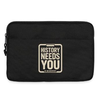 L’histoire exige que tu sois archiviste - Sacoche pour ordinateur portable 13 pouces - noir - Devant