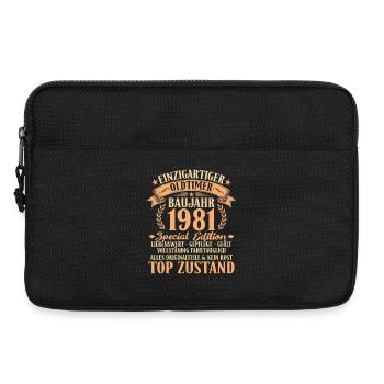 1981 Baujahr Oldtimer 45. Geburtstag Geschenkidee - Laptoptasche 13" - Schwarz - Vorne
