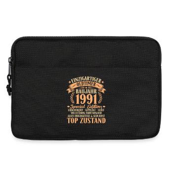 Idée cadeau pour le 35e anniversaire de voiture ancienne de 1991 - Sacoche pour ordinateur portable 13 pouces - noir - Devant