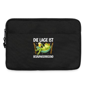 Die Lage Ist Besäufniserregend mit Frosch - Laptoptasche 13" - Schwarz - Vorne