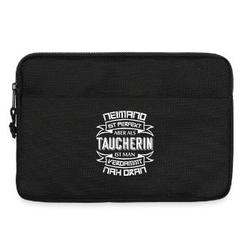 Niemand Perfekt Taucherin Spruch - Laptoptasche 13" - Schwarz - Vorne
