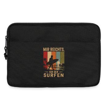 Mir reichts Ich geh surfen Vintage Surfer - Laptoptasche 13" - Schwarz - Vorne