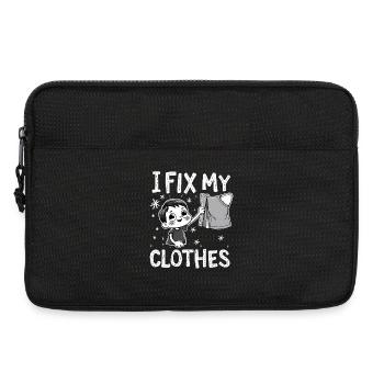 I Fix My Clothes Sichtbare Reparatur - Laptoptasche 13" - Schwarz - Vorne