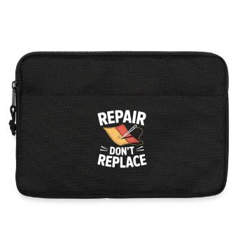 Repair Dont Replace Sichtbare Reparatur - Laptoptasche 13" - Schwarz - Vorne