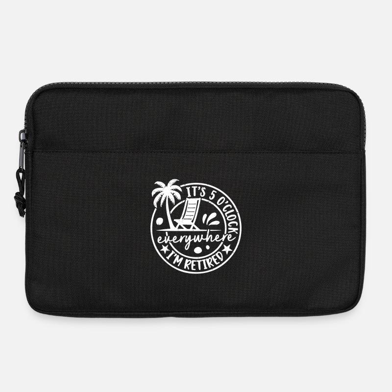 It's 5 o'clock everywhere I'm retired - Laptop bag 13" - black