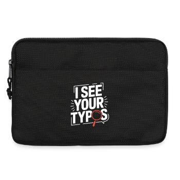 Print Designer I See Your Typos Graphic Artist - Laptop bag 13" - black - Front