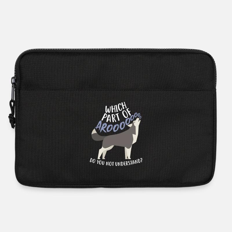 Sibirischer Husky-Hund Arooo - Laptoptasche 13" - Schwarz