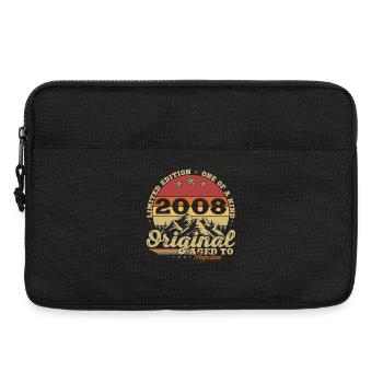 2008 Vintage Retro Birthday Gift - Laptop bag 13" - black - Front