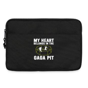 Gaga Pit Heart Tee - Laptop bag 13" - black - Front