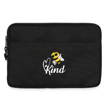 Signe de paix de l’abeille gentille Art mignon des abeilles mellifères - Sacoche pour ordinateur portable 13 pouces - noir - Devant