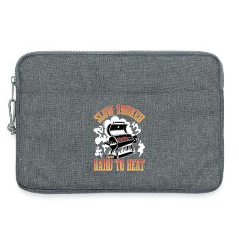 Barbecue grillant de la viande Grillant Barbecue - Sacoche pour ordinateur portable 13 pouces - gris chiné - Devant