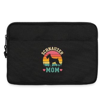 Schnauzer Mom Retro Sunset - Sacoche pour ordinateur portable 13 pouces - noir - Devant